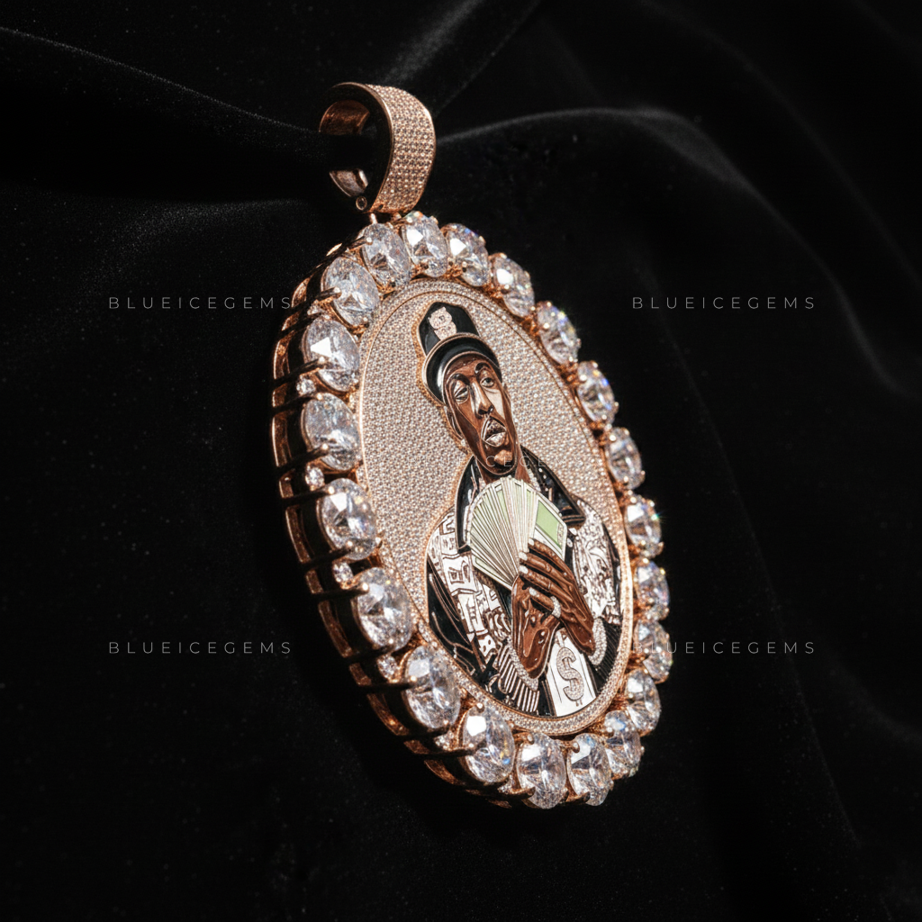 The Imperial Hustle: Rose Gold Solitaire Halo & Diamond Portrait Sovereign