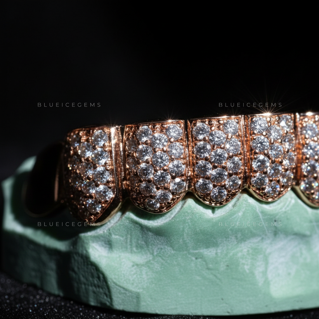 Rose Gold Radiant Shield Grillz
