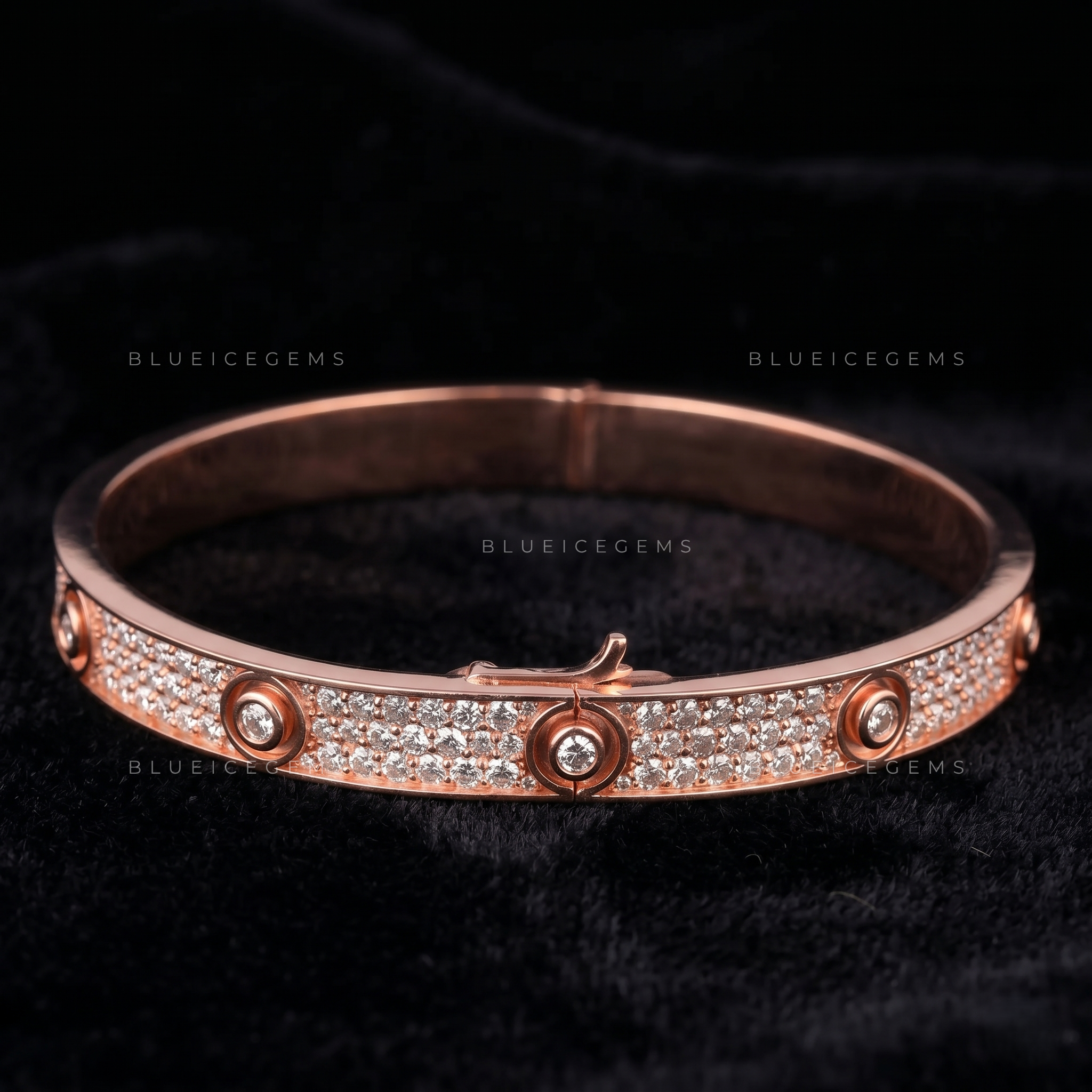 Legacy Elite Iced-Out Signature Screw-Motif Bracelet