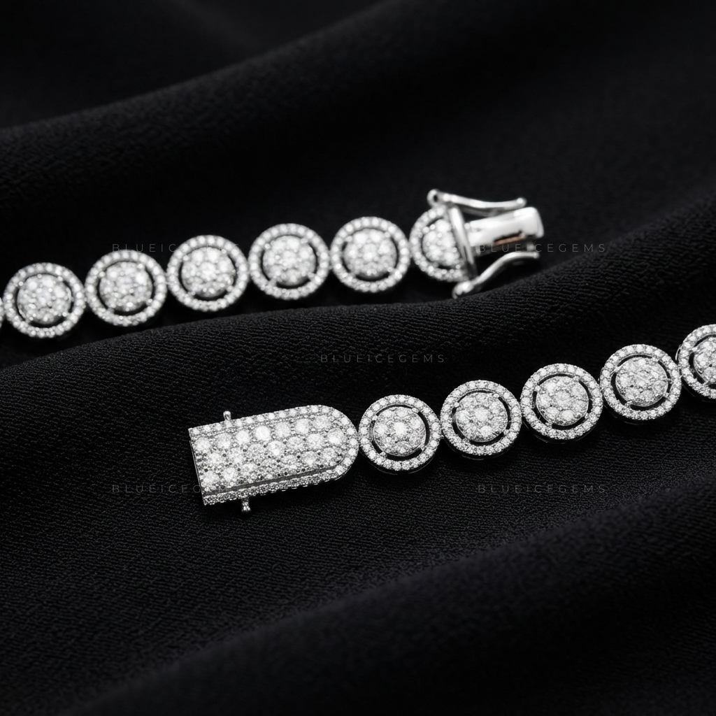 Radiant Halo Bezel Tennis Chain