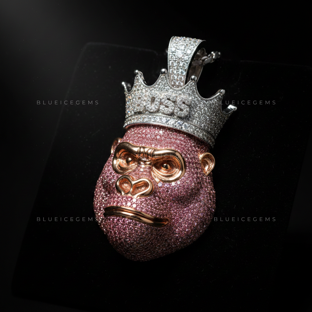 The "PINK BOSS" Gorilla: Rose-Flooded Primate & "BOSS" Crown Sovereign