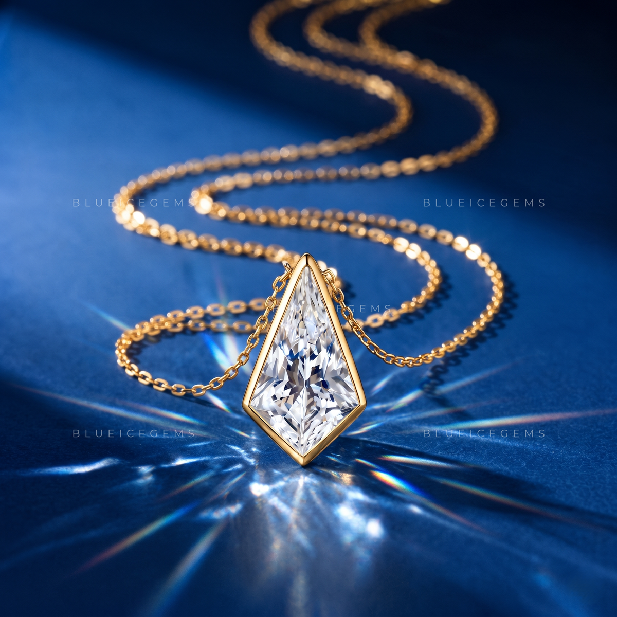 Kite Brilliant Cut Solitaire Diamond Pendant