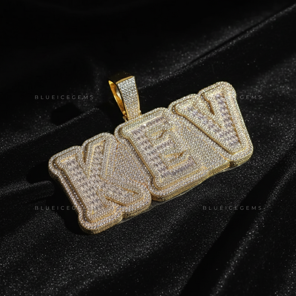 "JEAN" Custom 3D Bubble Block Pendant