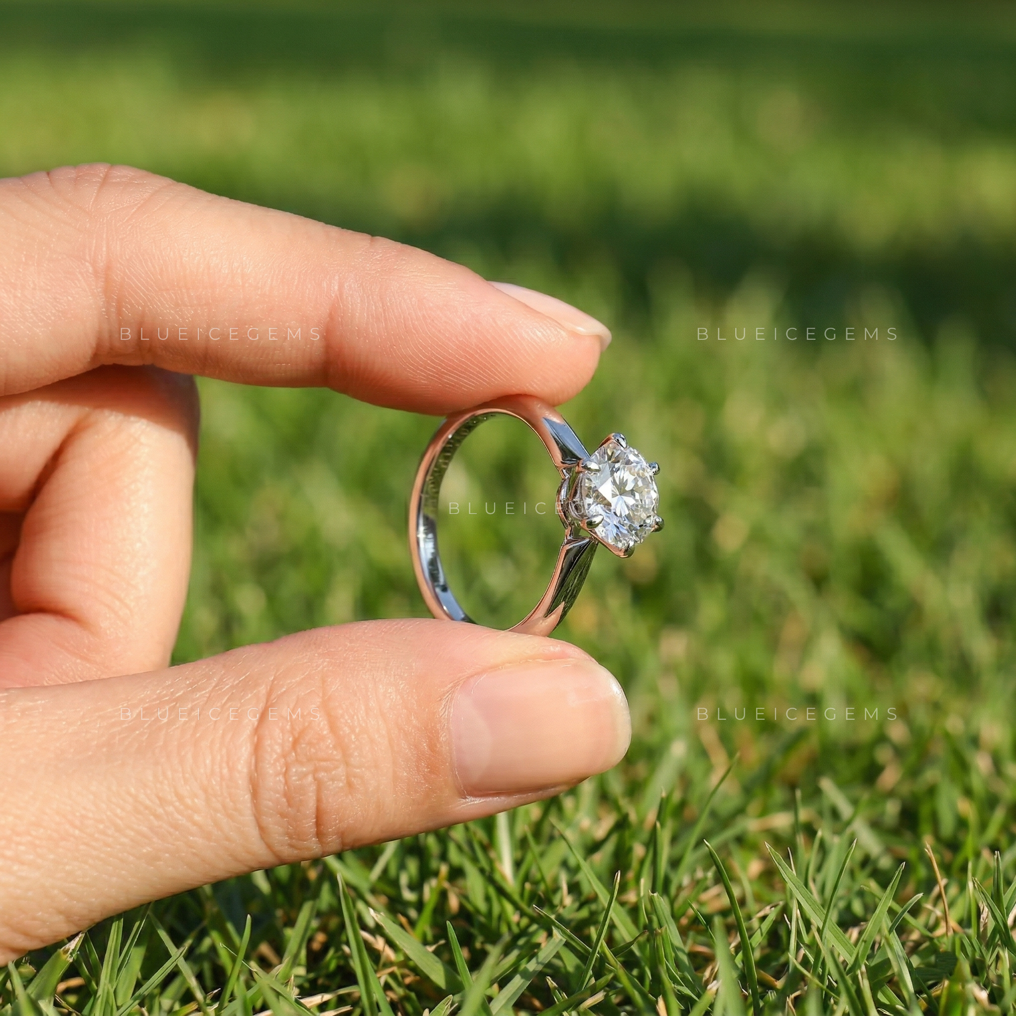 Bold 4 Carat Round Brilliant Cut Solitaire Statement Ring