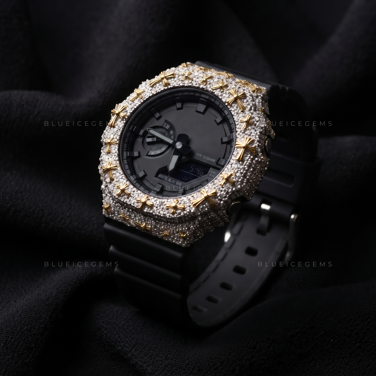 Golden Crossfire VVS1 Iced Watch