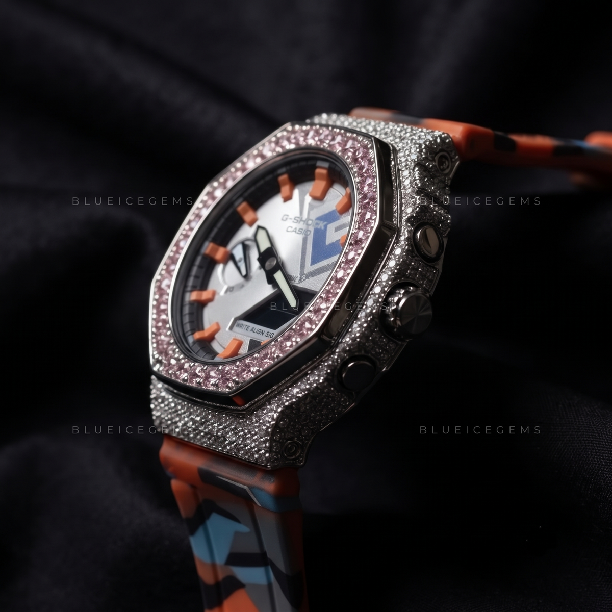 Pink Frost Royale Iced Watch