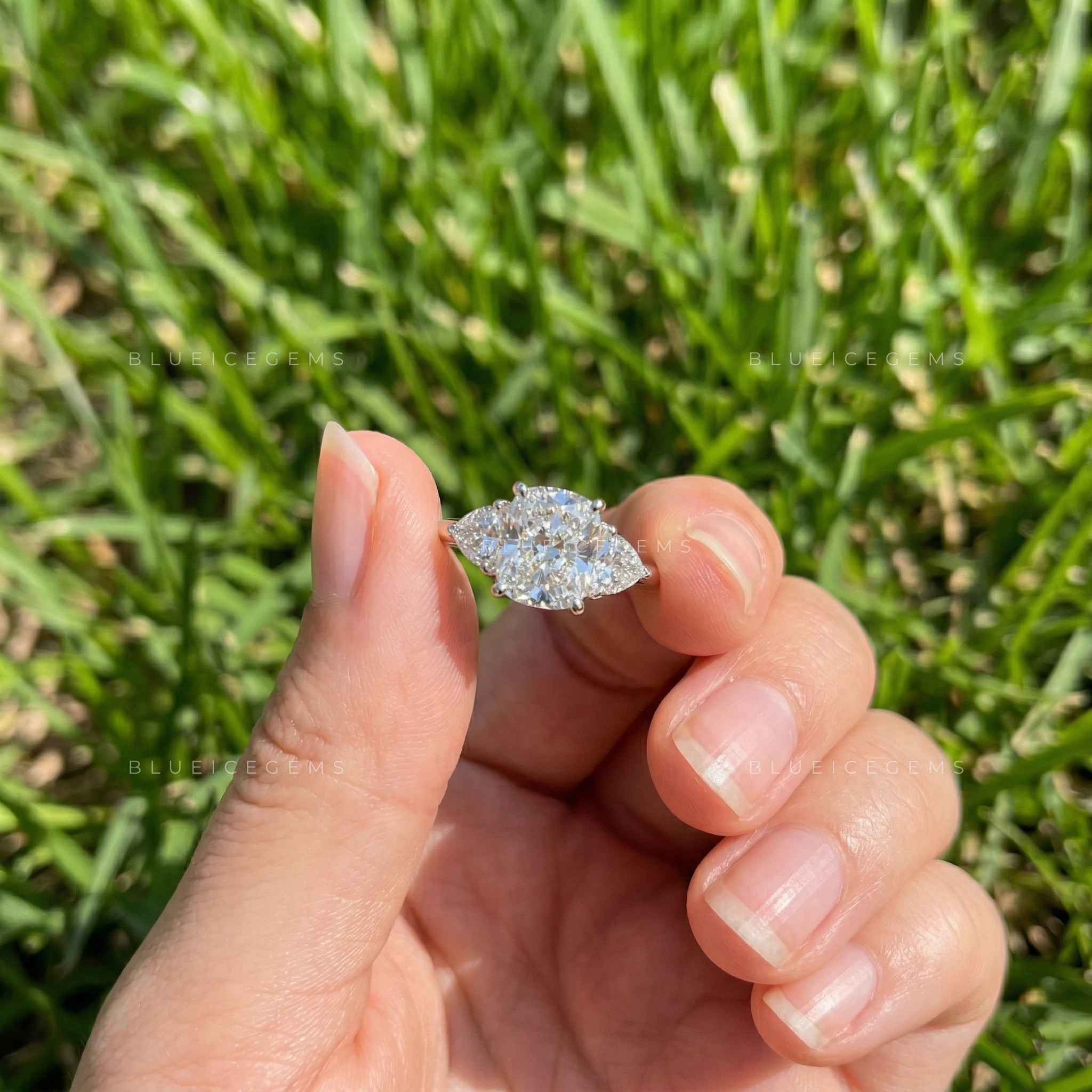 THE ETERNAL TRIO: Cushion Cut Three-Stone Statement Engagement Ring