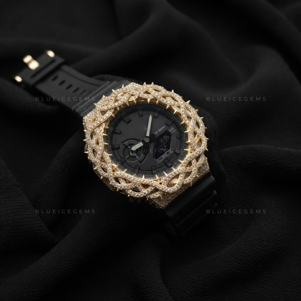 Golden Thorn Empire VVS Moissanite Watch