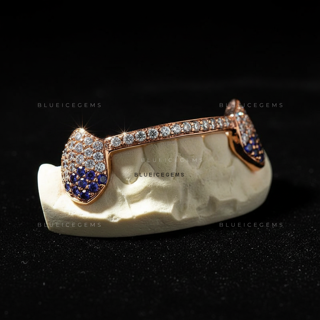 Twilight Rose Sapphire Bridge Grillz