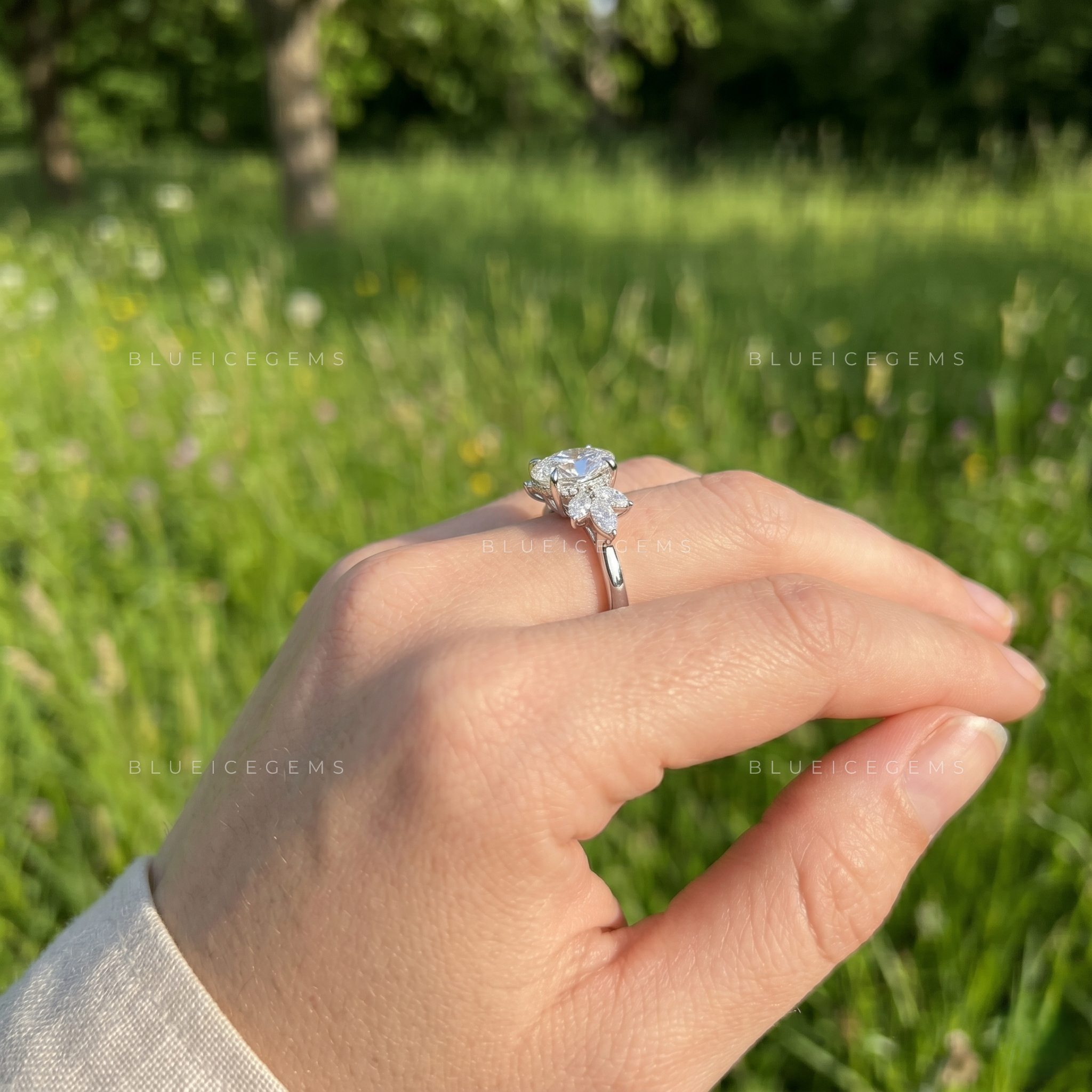 Luminous Harmony Oval Cut Solitaire Engagement Ring
