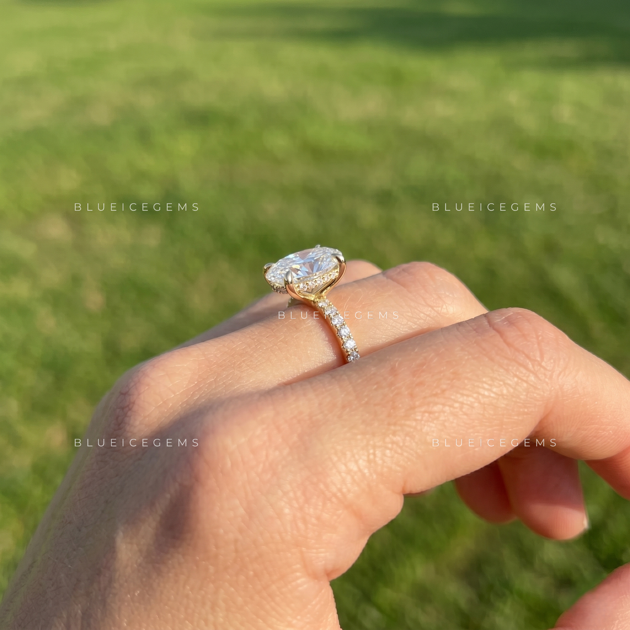 Artisan Legacy Oval Cut Hidden Halo Engagement Ring