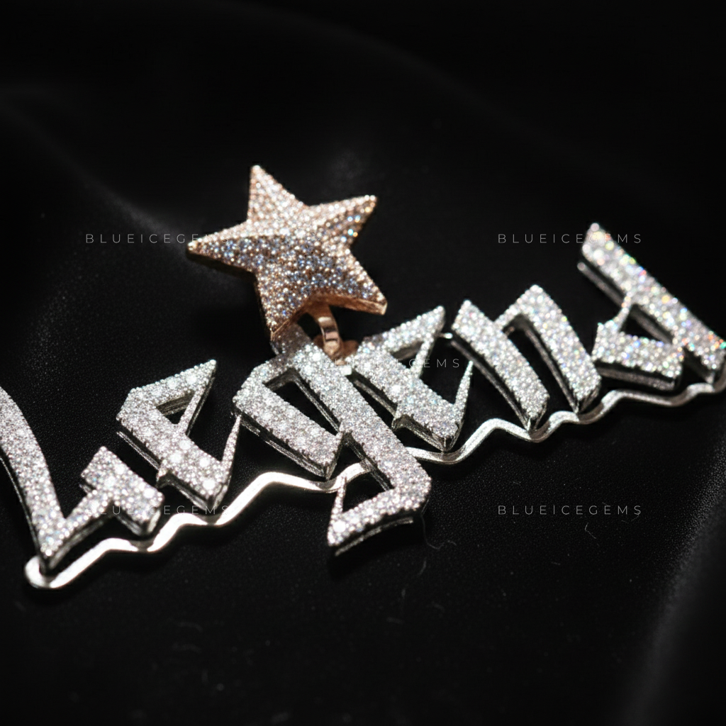 The Galactic "LEGEND" Sovereign: Sharp Gothic Script & Celestial Star Pendant
