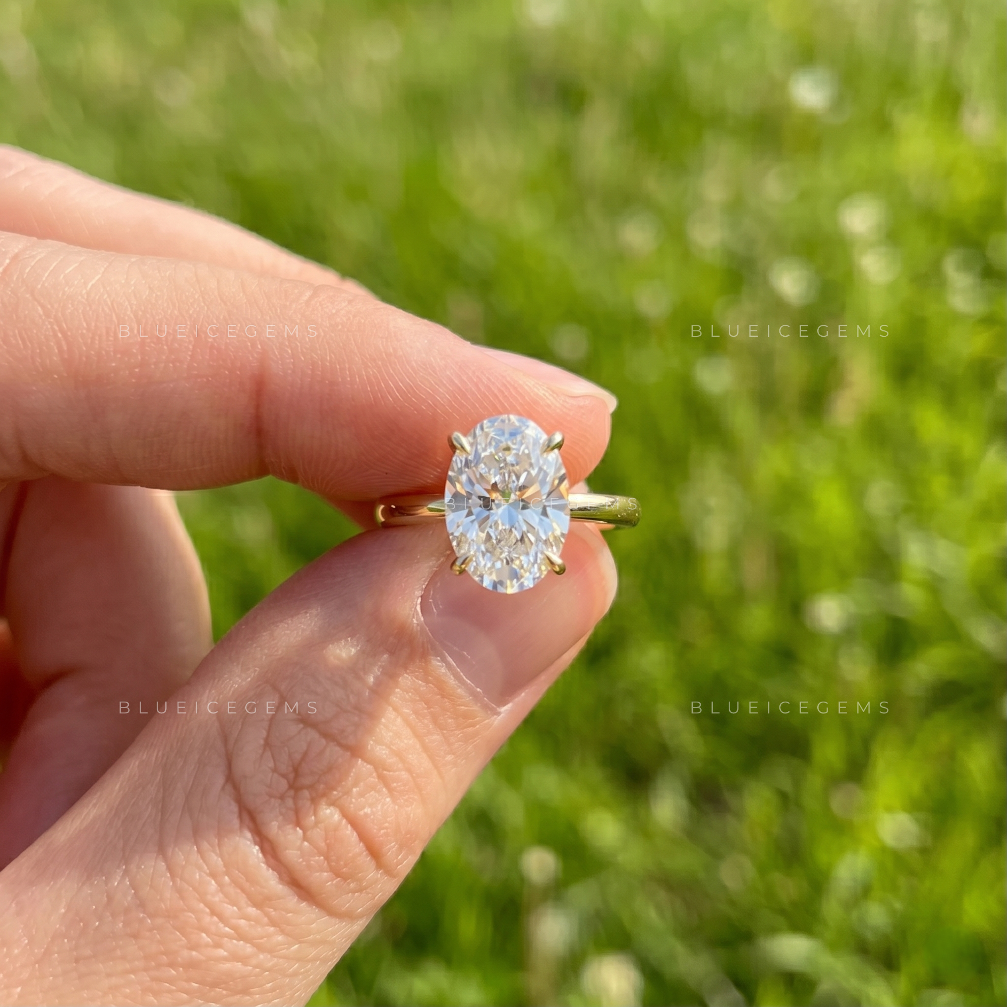Infinite Grace Oval Cut Certified Pavé Accent Engagement Ring