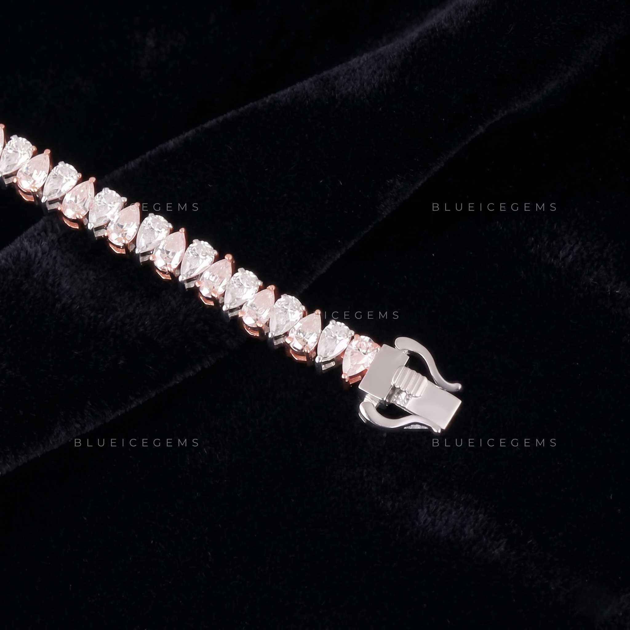 Ethereal Pear-Drop Fusion Two-Tone Shimmer Link