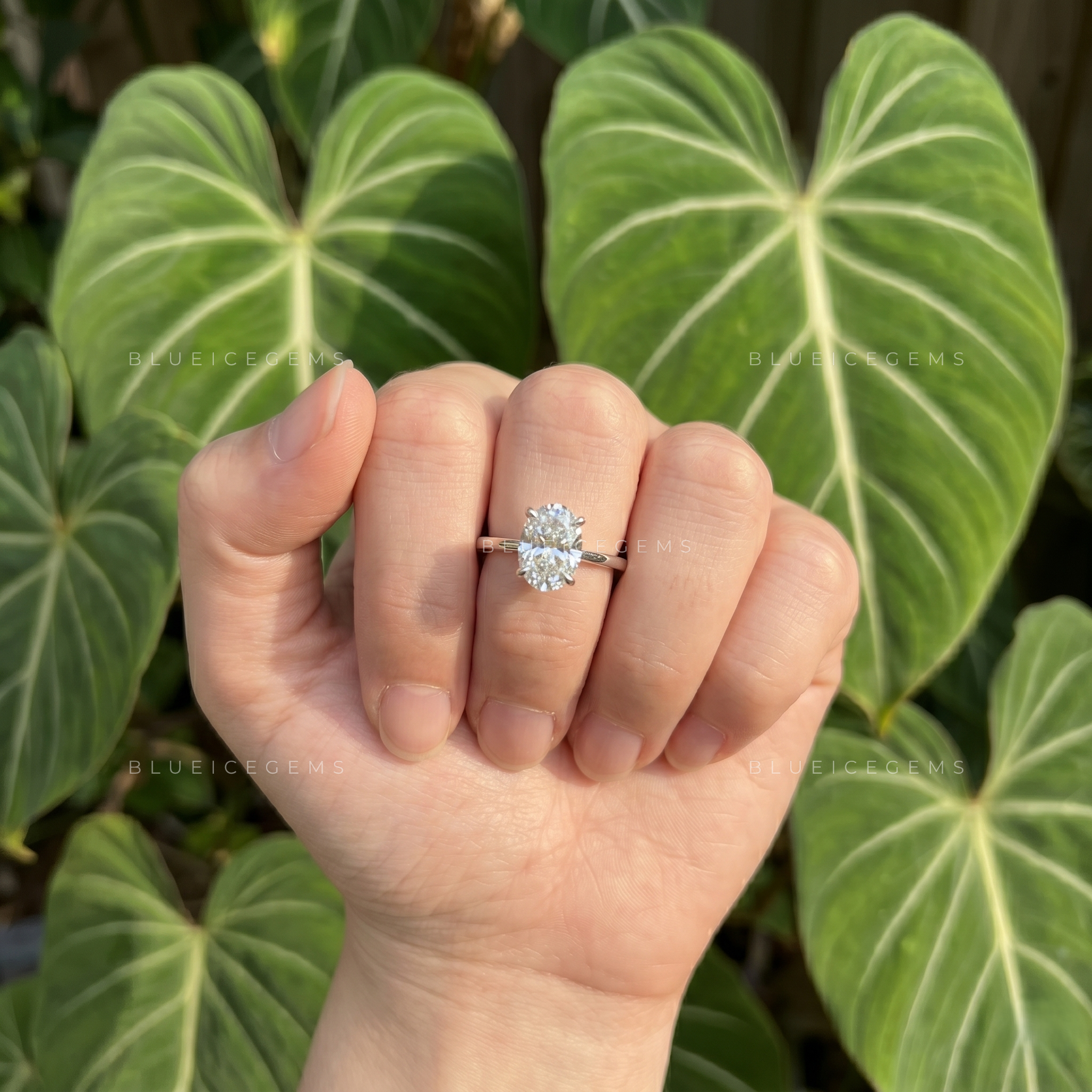 Luminous Splendor Certified Oval Cut Solitaire Engagement Ring