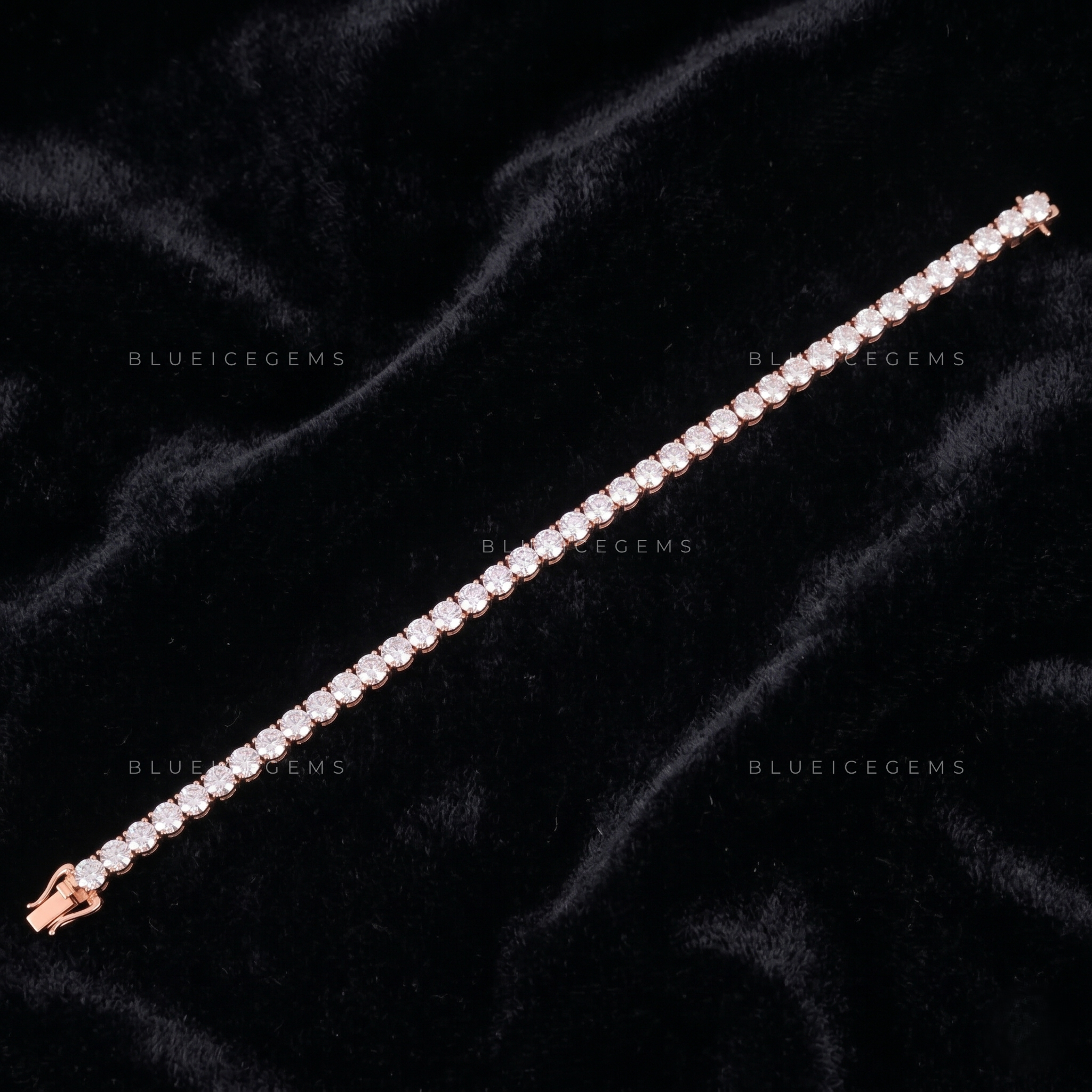 Ethereal Rose Aura Custom-Length Infinity Tennis Link