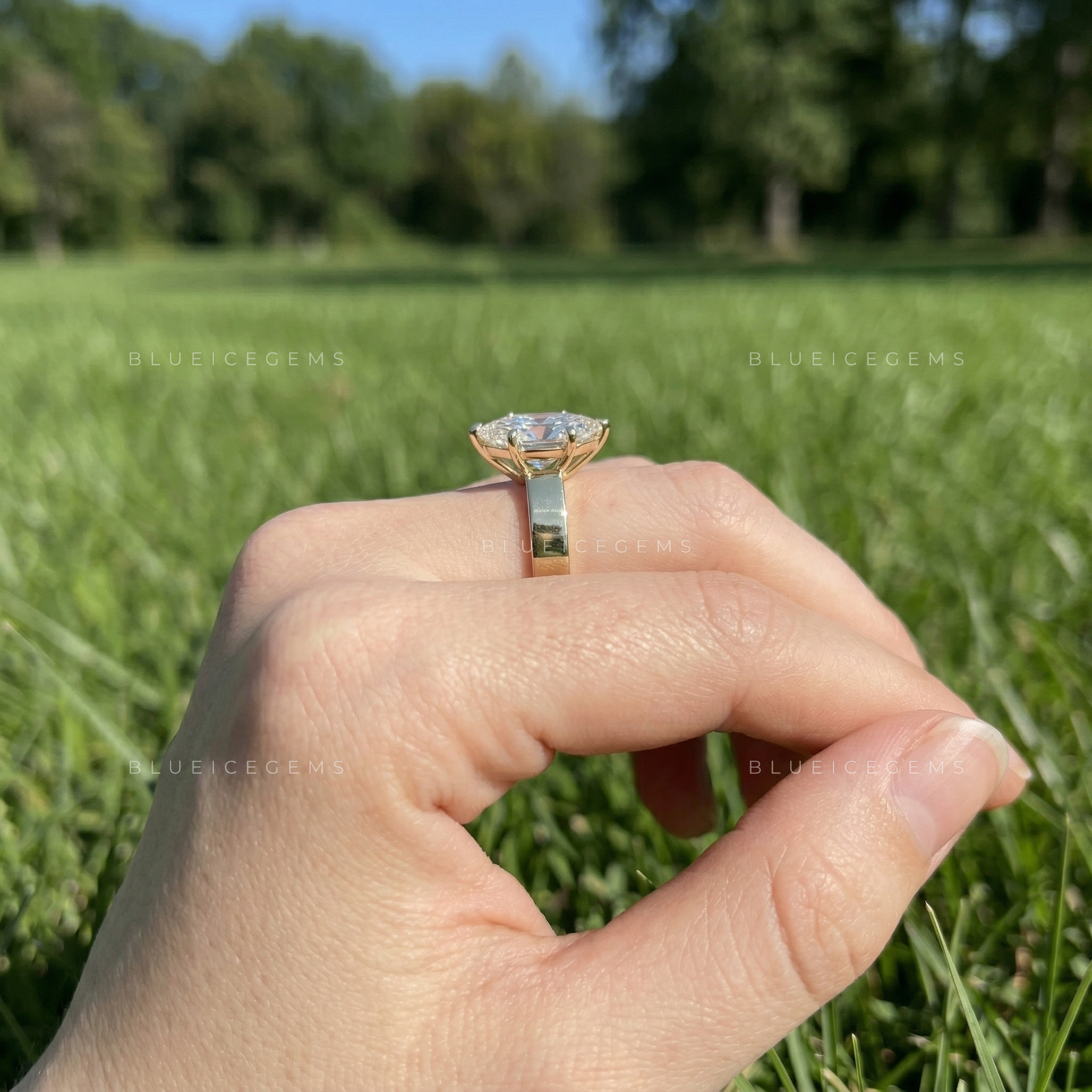Vintage Heirloom Marquise Old Mine Cut Solitaire Ring