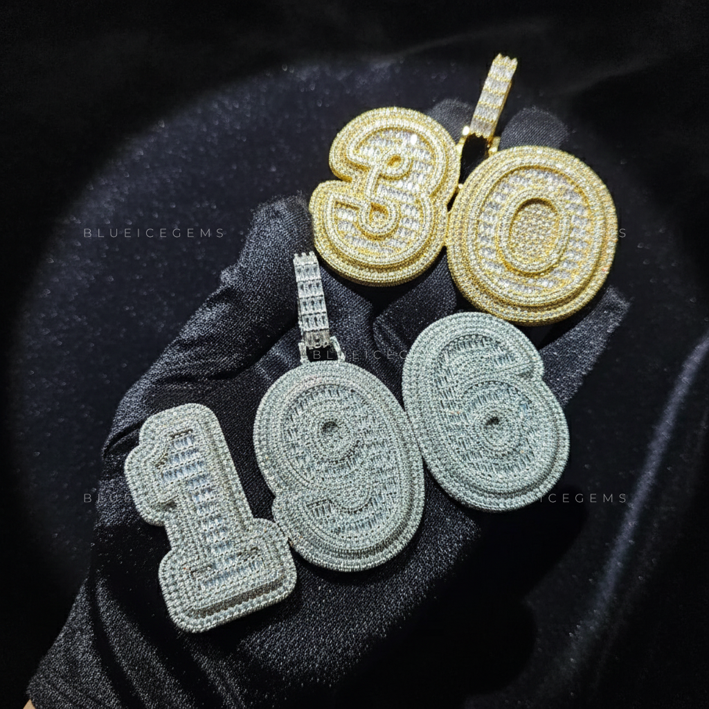 "30" Custom Baguette & Round Diamond Pendant