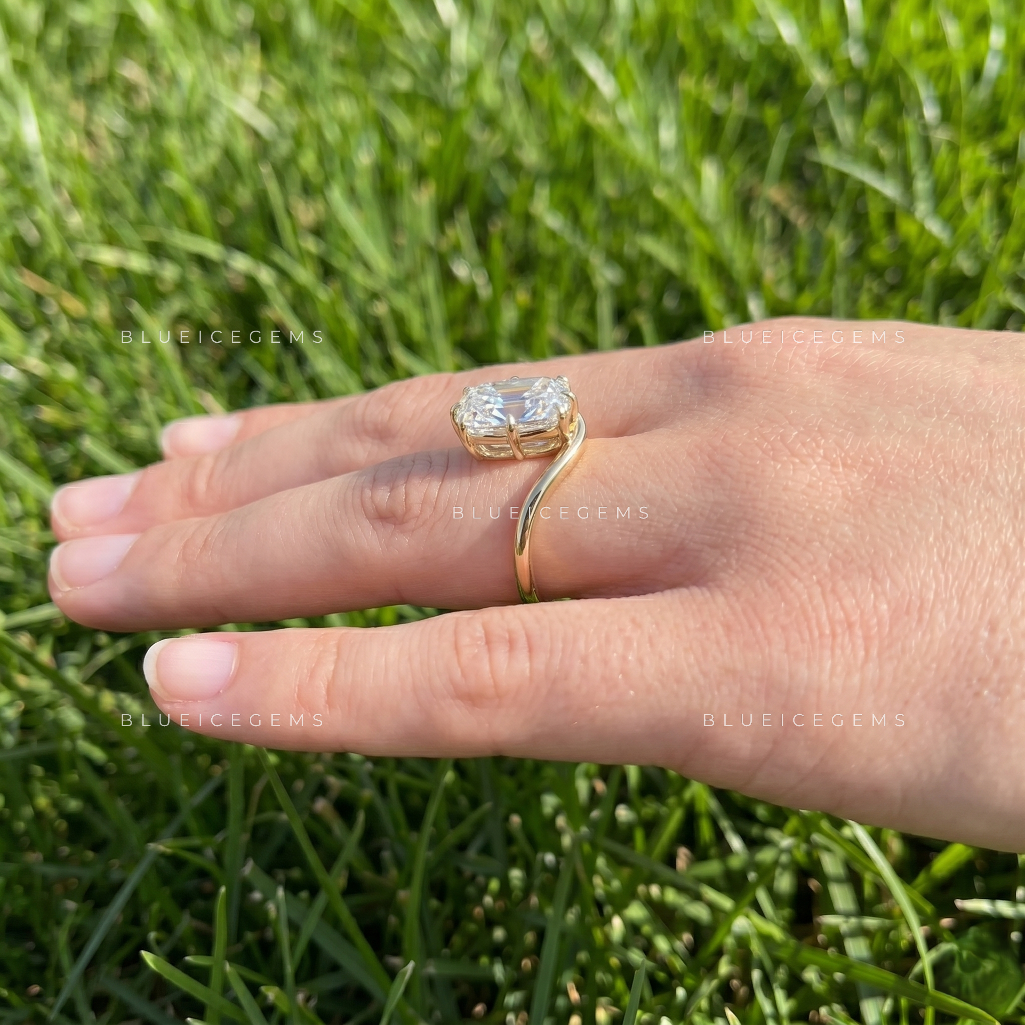 Vintage Elegance Old Mine Cushion Cut Bypass Solitaire Engagement Ring