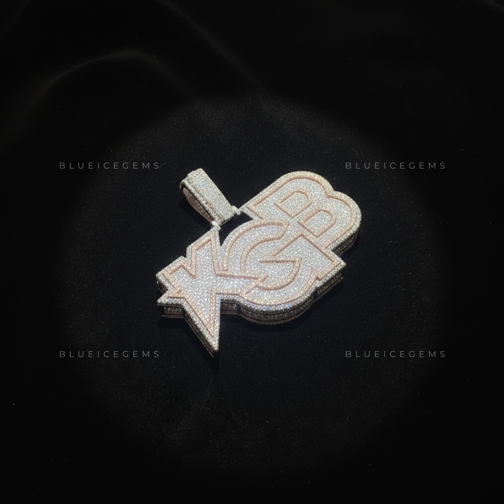 The "KGB" Monolith: Star-Integrated Script & Two-Tone Architectural Pendant