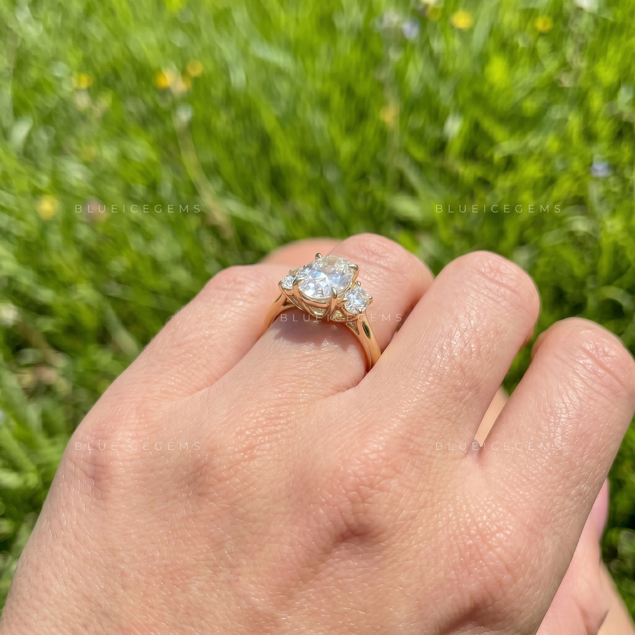 Infinite Brilliance Multi-Oval Cut Artfully Accented Engagement Ring
