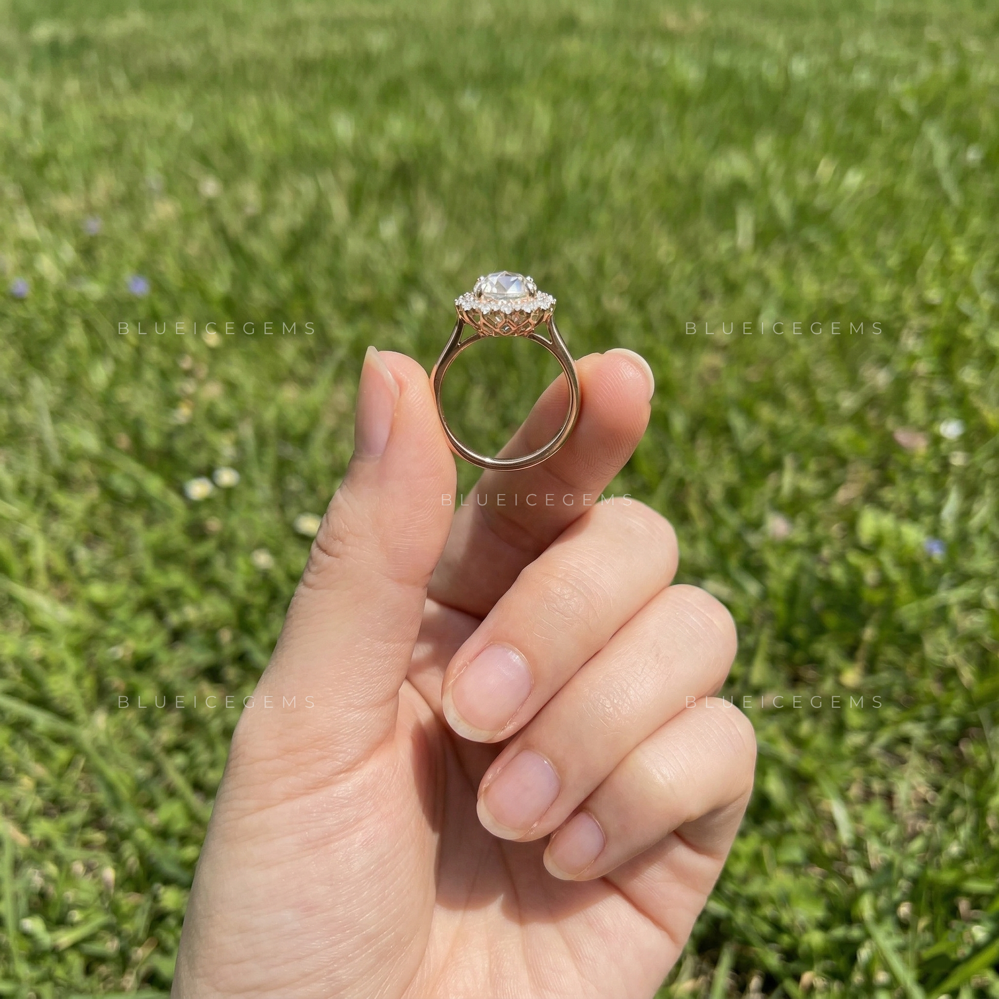 Ethereal Glow Round Rose Cut Halo Ring: The Ultimate Modern Heirloom