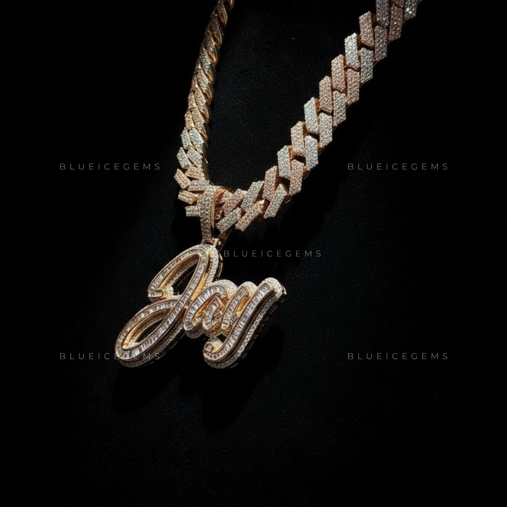 The "JAY" Infinite Flow: Baguette-Fusion Cursive & Two-Tone Cuban Set