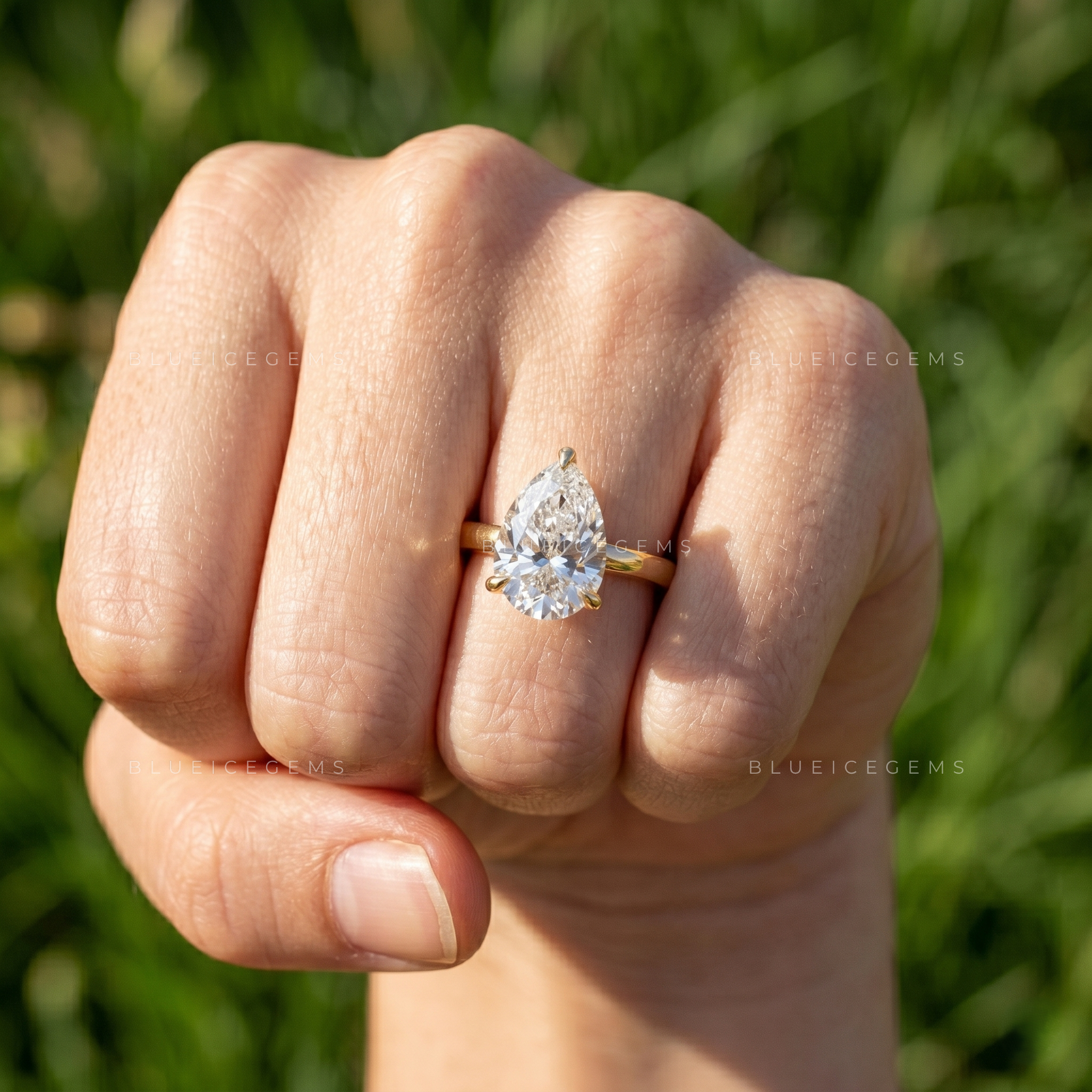 Timeless Grace Pear Cut Classic Silhouette Engagement Ring