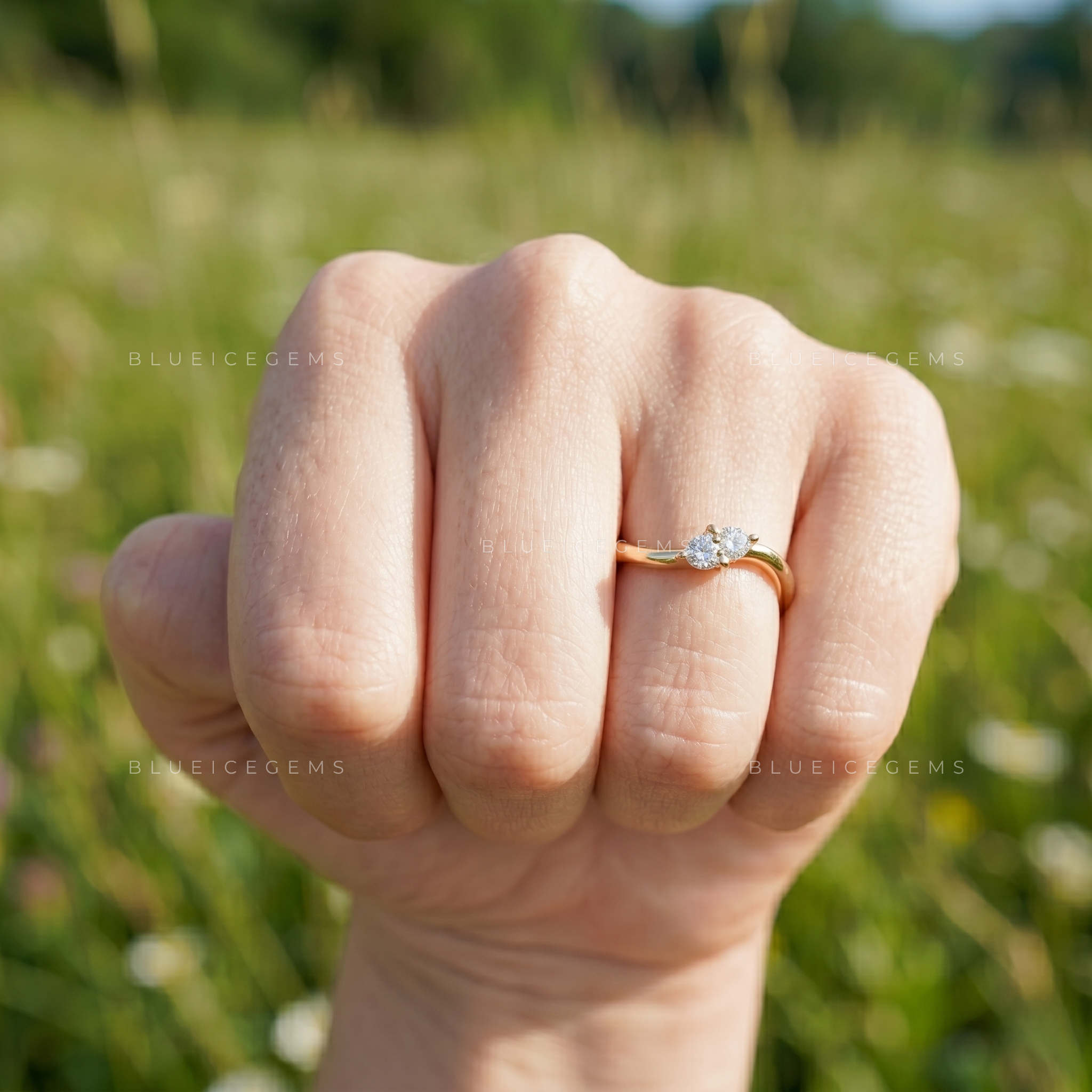 Avela Marquise Cut Horizontal East-West Solitaire Ring