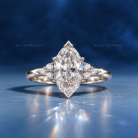 Vintage Majesty Dutch Marquise Cut Hidden Accent Engagement Ring