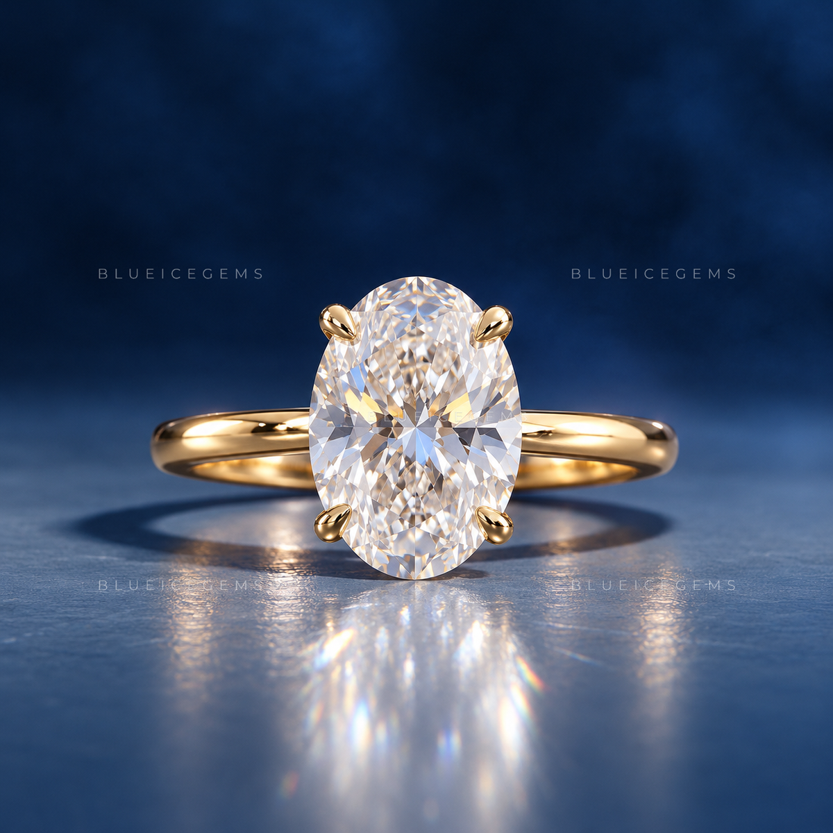 Lunara Oval Cut Certified Pavé Accent Engagement Ring