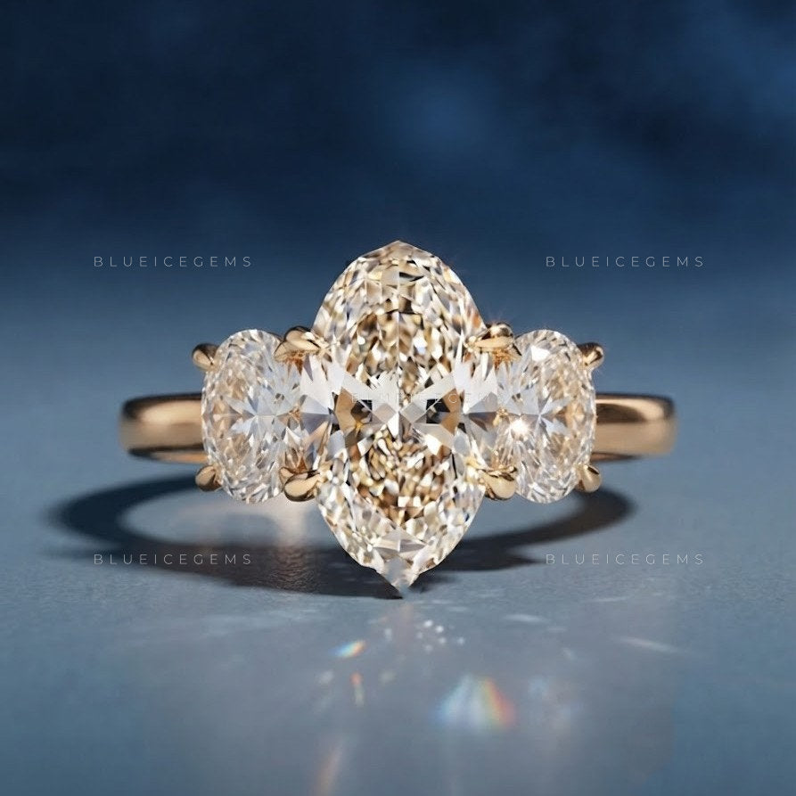 Elara Multi-Oval Cut Artfully Accented Engagement Ring