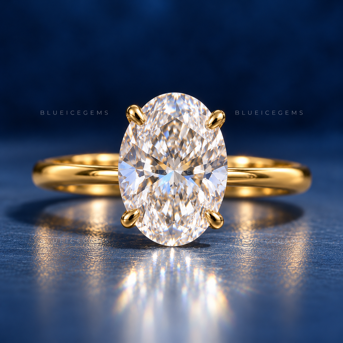 Ethereal Majesty Oval Cut Eco-Conscious Solitaire Engagement Ring