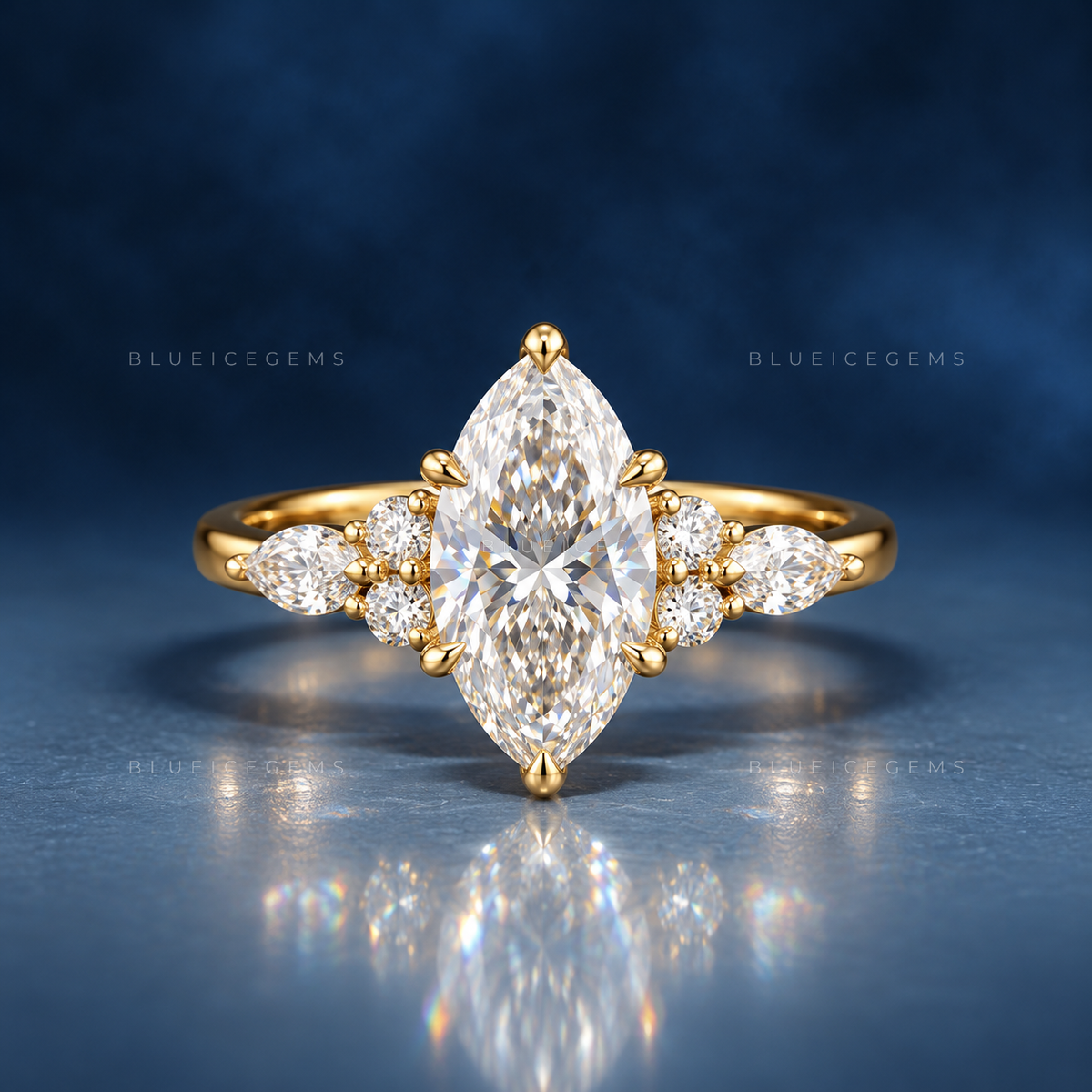 Celena Pear Cut Certified Halo Solitaire Engagement Ring