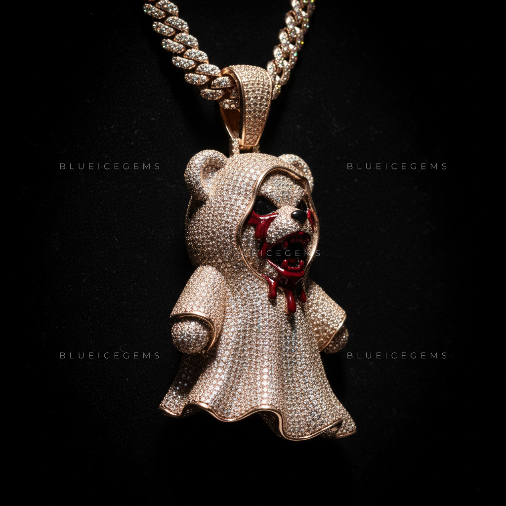 The "Ghoulish Grizzly" Sovereign: Full-Frost Teddy Phantom & Crimson Gore Enamel