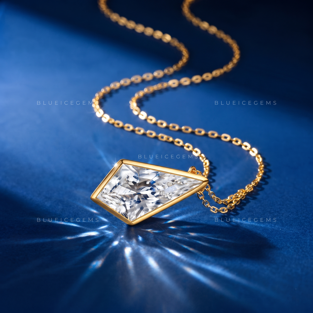 Kite Brilliant Cut Solitaire Diamond Pendant