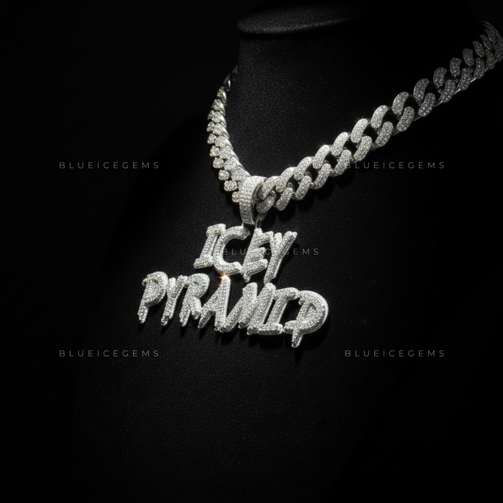 The "ICEY PYRAMID" Monument: Liquid-Drip 3D Script & Full-Frost Cuban Set