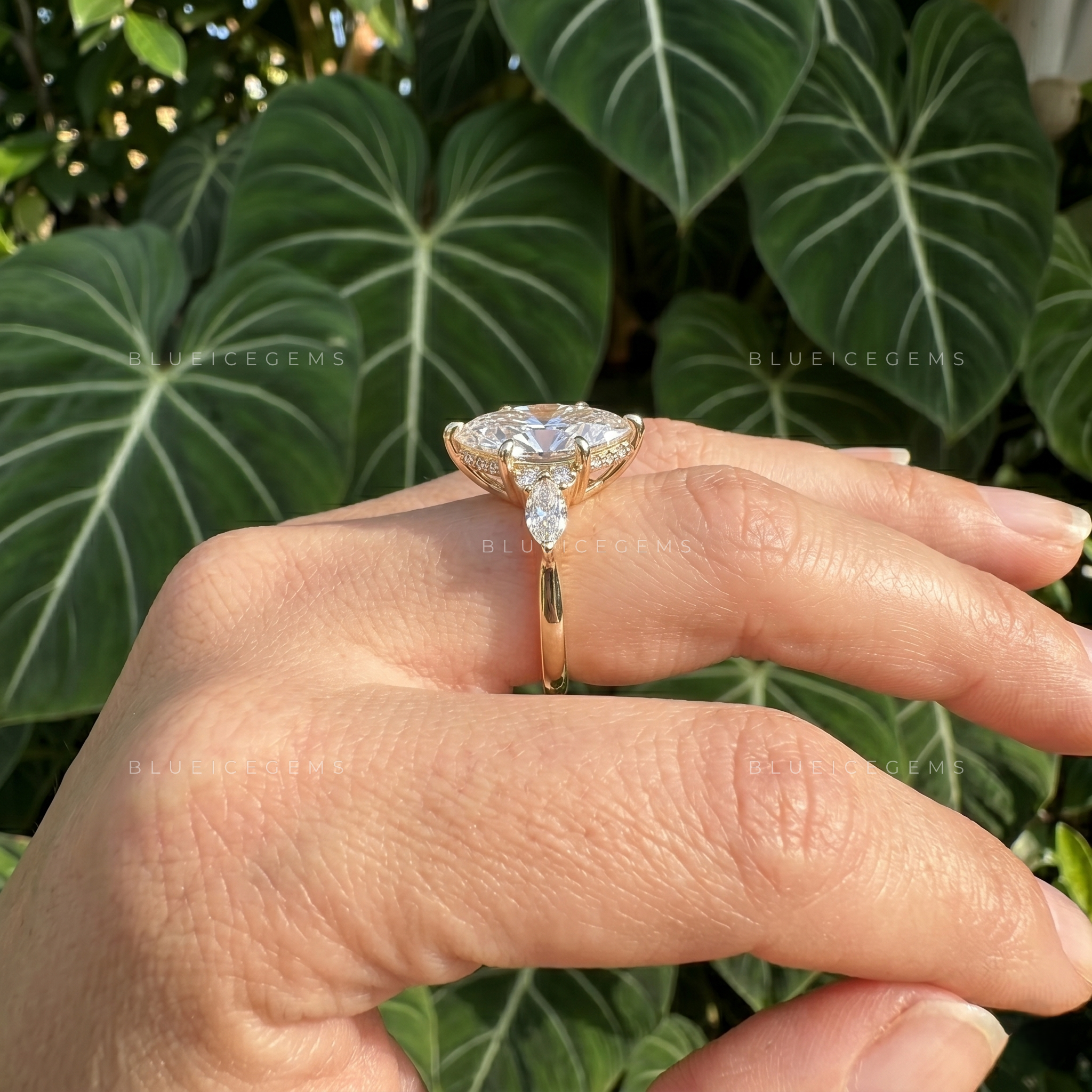 Regal Marquise Cut Six-Claw Prong Engagement Ring