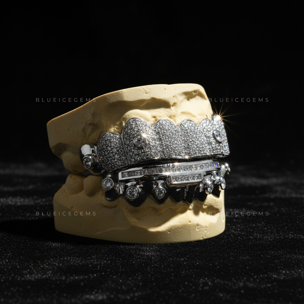 Eclipse Diamond Orbital & Bridge Full-Set Grillz
