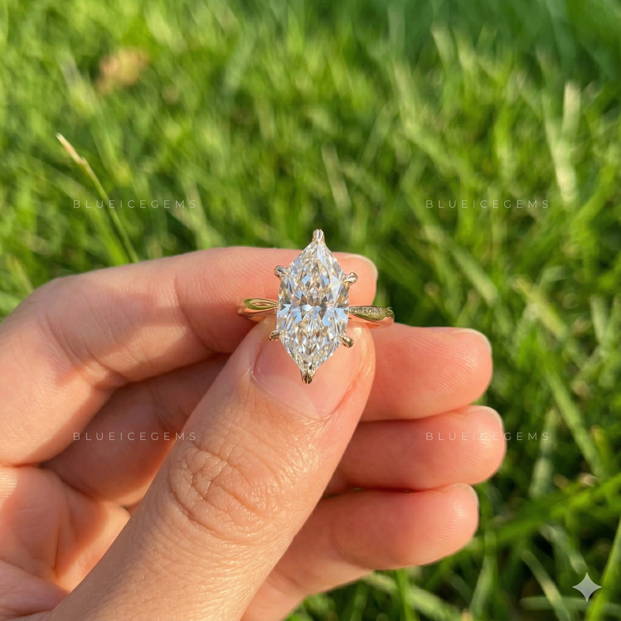 Regal Silhouette Dutch Marquise Cut Lab Grown Diamond Ring