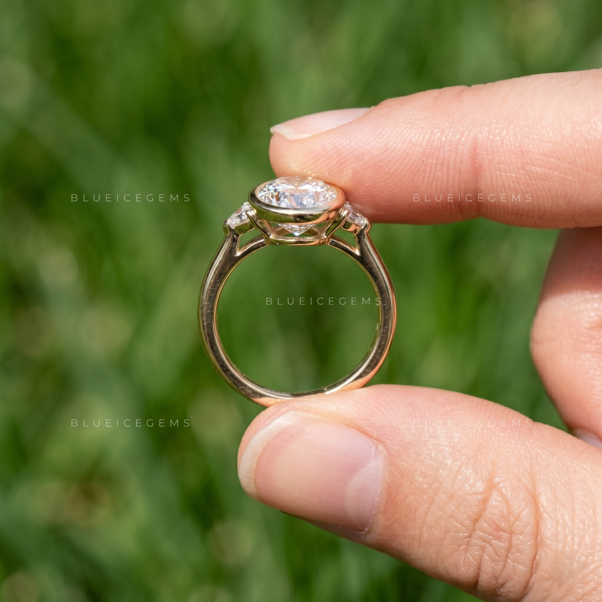 Solara Oval Cut Certified Pavé Accent Solitaire Engagement Ring