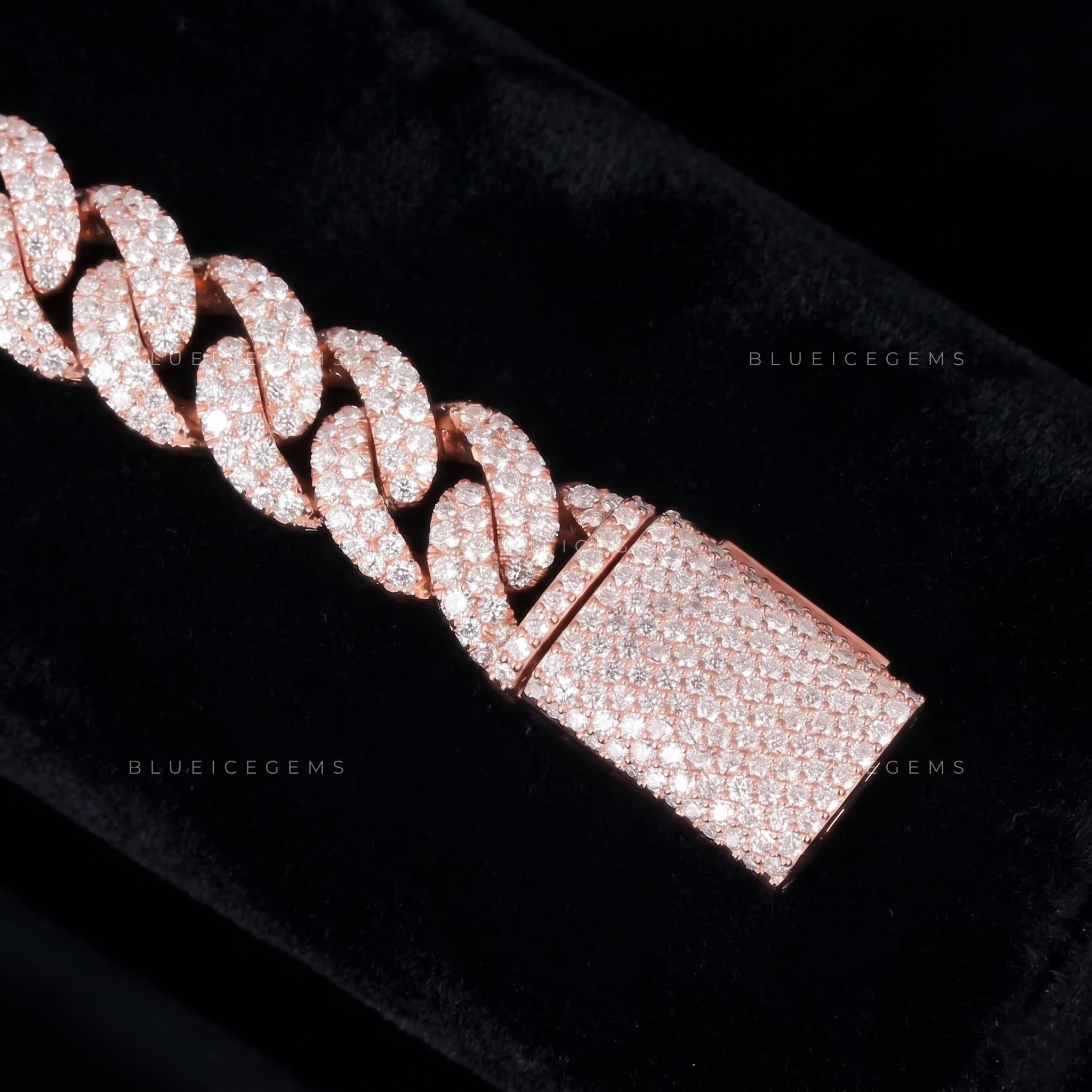 Rose Lustre Heavyweight Iced Miami Cuban Statement