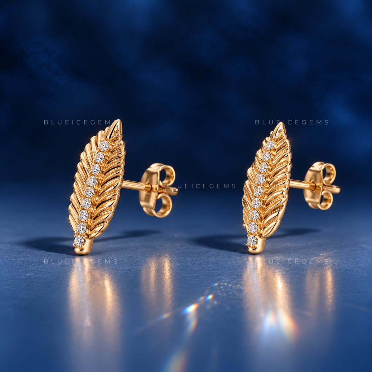 Banana Leaf Stud Earrings