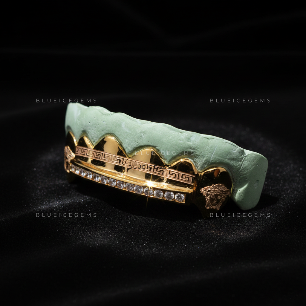 Greek Key Imperial Diamond Bridge Grillz