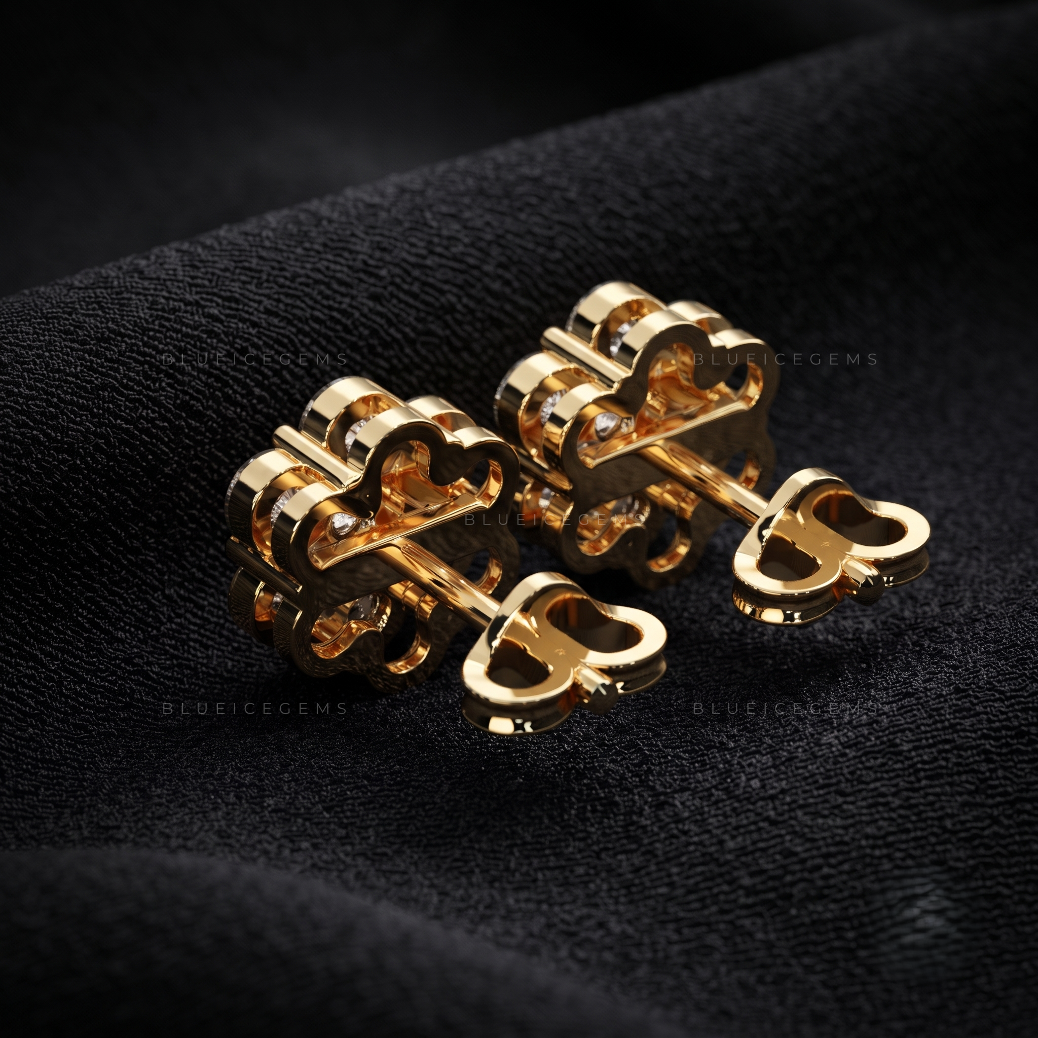 Gardenia Luxe Floral Diamond Cluster Stud Earrings