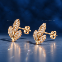 Olive Branch Diamond Stud Earrings