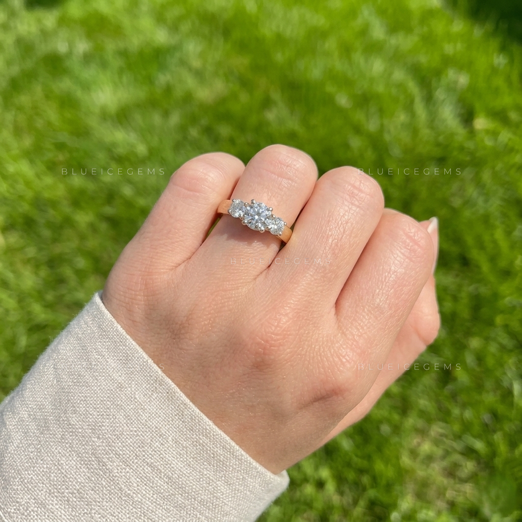 Artistic Mixed-Metal Round Diamond Anniversary Heirloom Ring