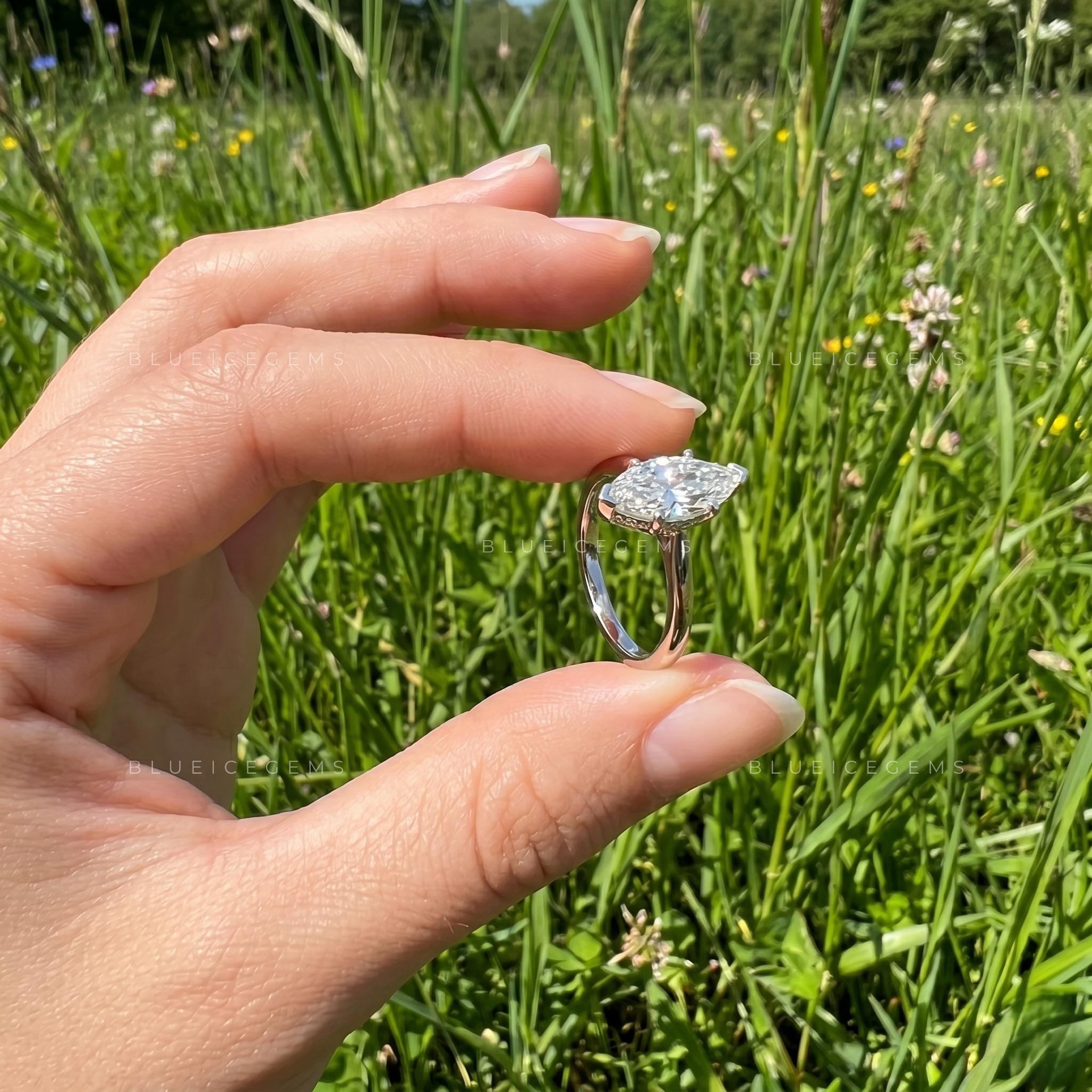 Enchanting Marquise Brilliant Solitaire Engagement Ring