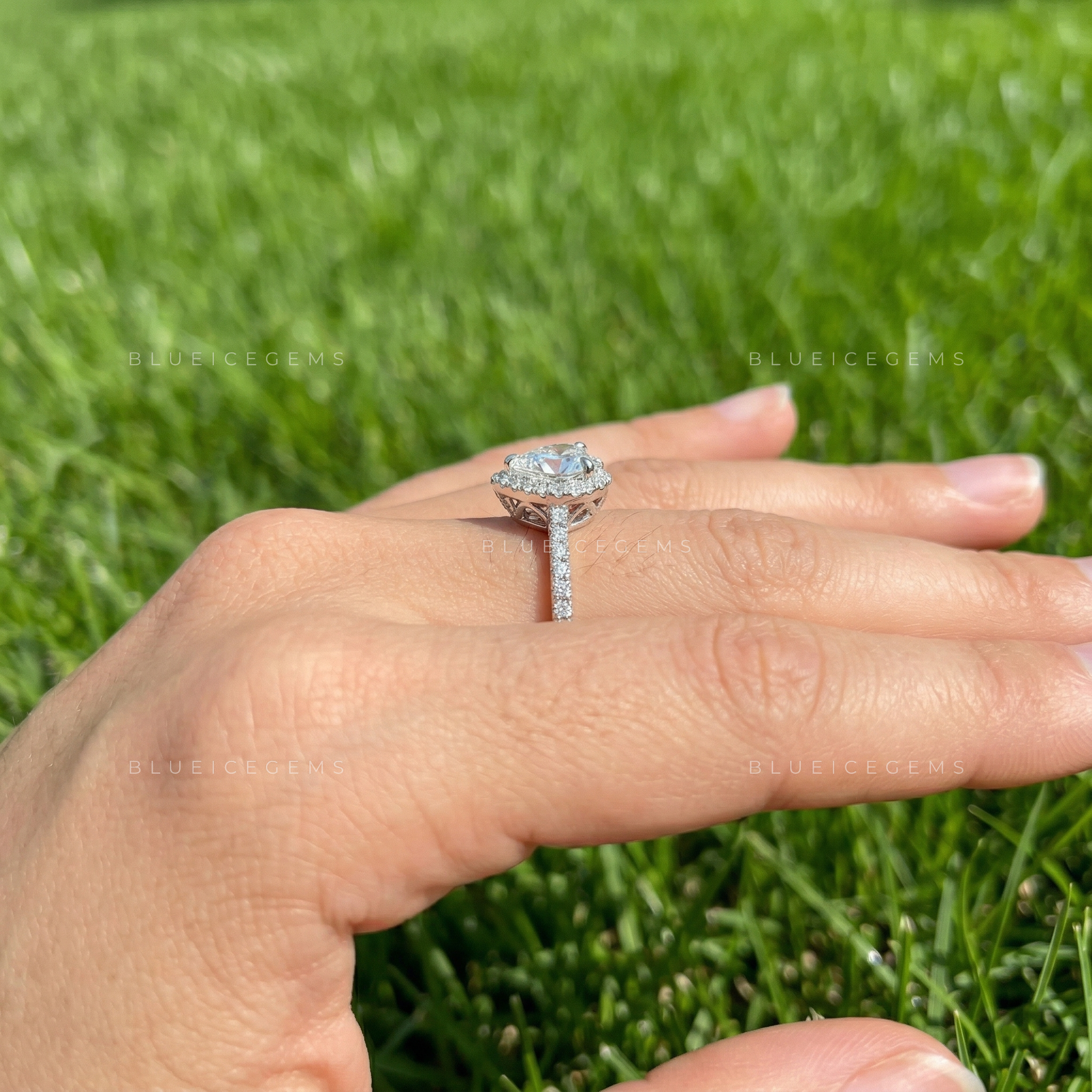 Eternal Devotion Heart Cut Pavé Engagement Ring