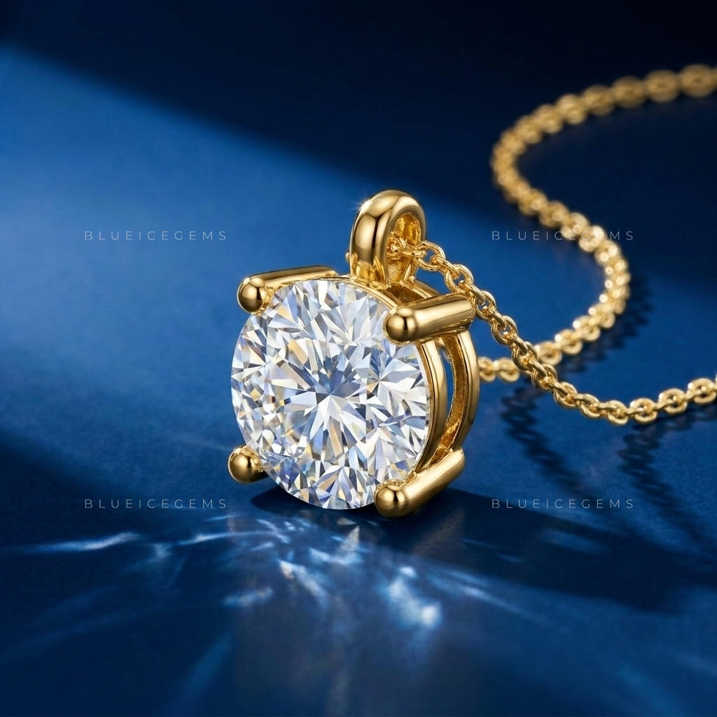 Round Solitaire Diamond Pendant